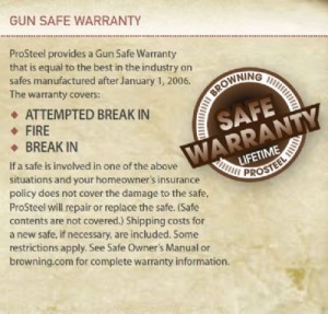 Browning Safe Warranty